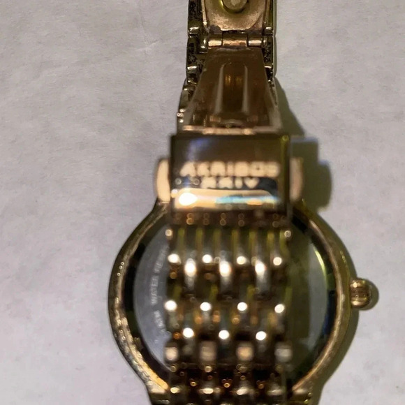 LADIES' AKRIBOS XXIV WATCH - AK831TTG - SWAROVSKI CRYSTALS BEZEL - QUARTZ - - Picture 4 of 6